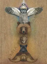 SPIRIT ANIMAL TOTEM POLE SACRED CHANNELLING & ARTWORK